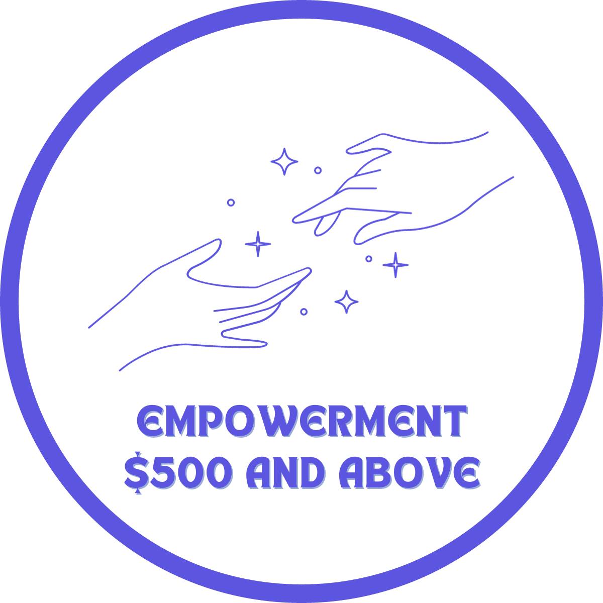 Empowerment level sponsor: $500 and above
